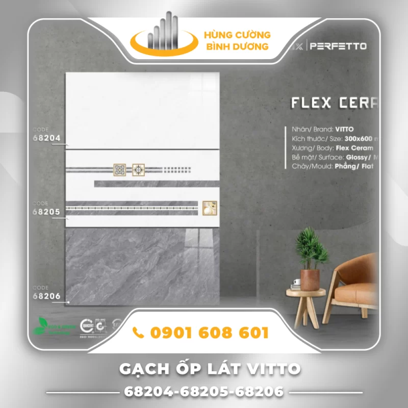 Gạch Vitto Cerramic 68204 68205 68206 HC